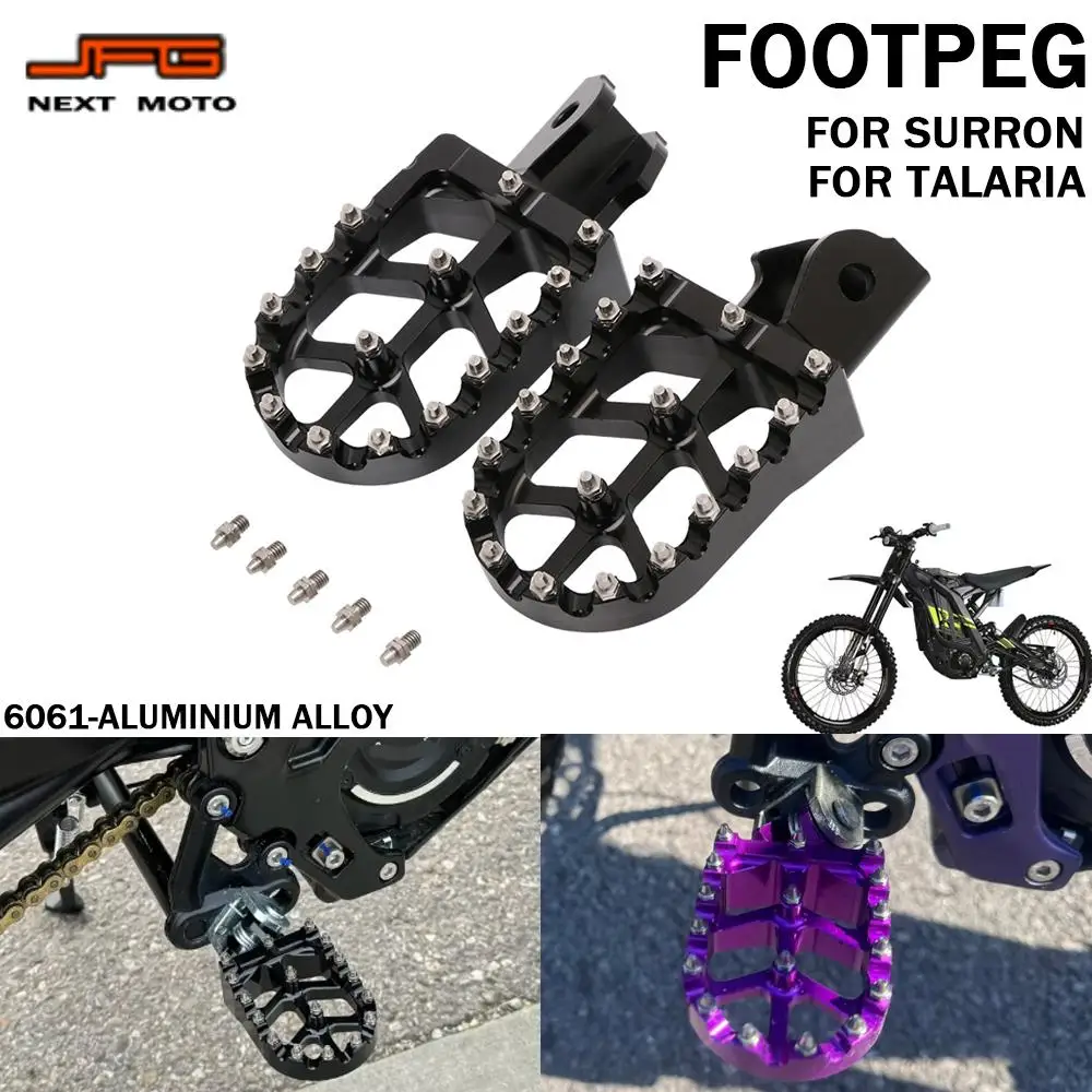 Reposapiés CNC para Motocicleta, Pedales para Surron Light Bee X/S Talaria Sting XXX MX4 E-ride, Motocicleta Eléctrica Todoterreno