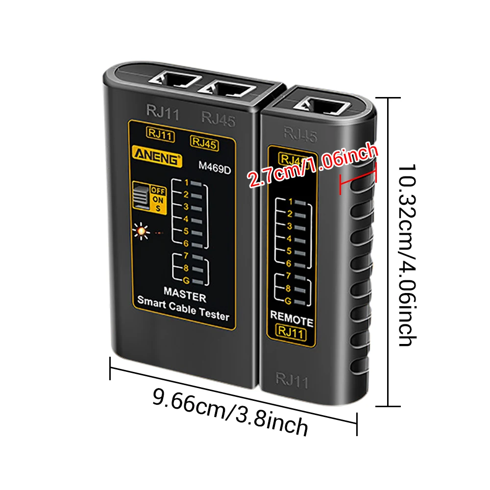 M469D Cable Lan Tester Network Cable Tester RJ45 RJ11 RJ12 CAT5 UTP LAN Networking Tool Network Repair Tools