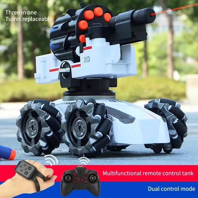 RC car Large 4WD Gesture Induction 360° Reversal Toy Tank radio controlled Water Bomb Tank Spray Electric Drift Car Children 2
