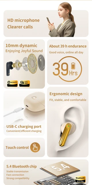aigo TA51 ワイヤレスイヤホン ベージュ aigo TA51 ワイヤレスイヤホン ベージュ Aigo TA51 真の