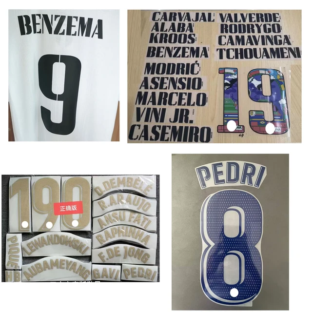 Player Namesets, Soccer Player Jerseys