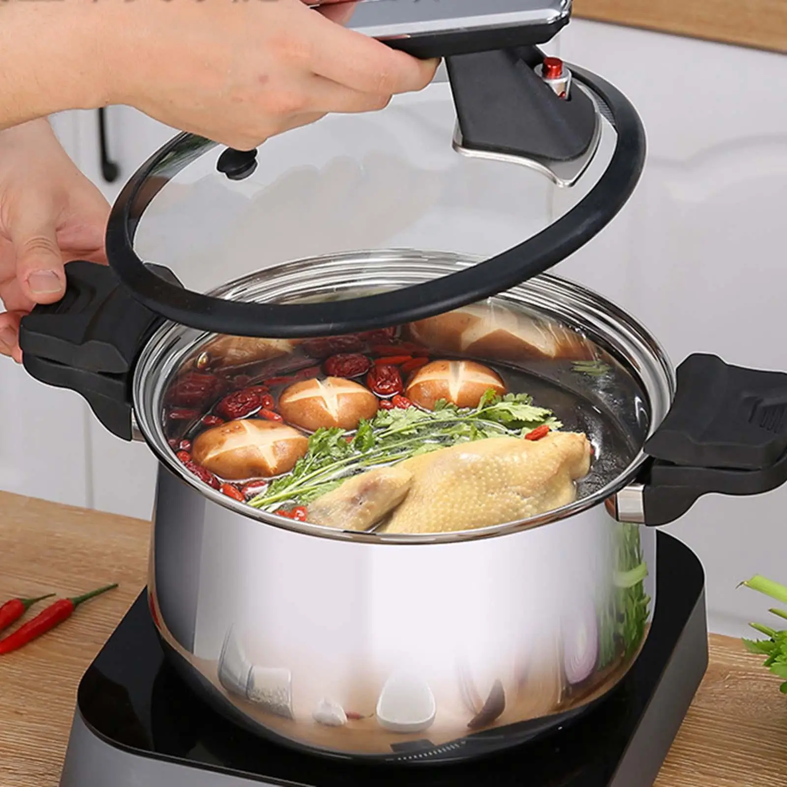 Pressure Cooker Energy Saving Kitchen Soup Pot for Restaurants Hotel Camping