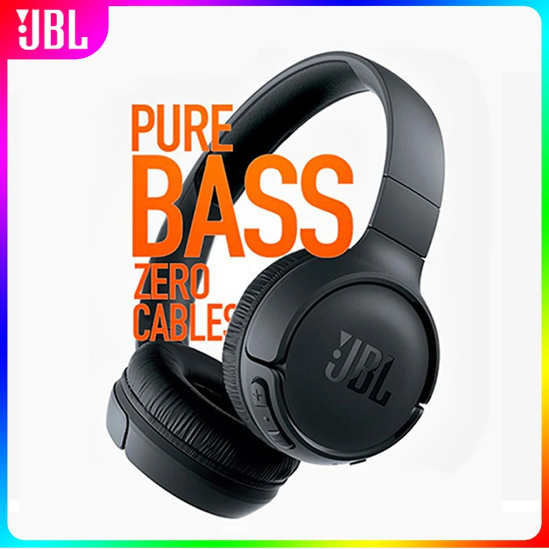 Original JBL T500BT Wireless Bluetooth Headphone Deep Bass Sound Sports Game Headset with Mic Noise Canceling Foldable Earphones |