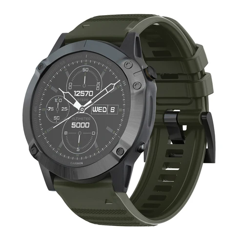 ตัวเลือกสินค้า สายนาฬิกาซิลิโคนสำหรับ Garmin Fenix 6X Pro 5X 7X 3HR ใส่สบาย ทนทาน