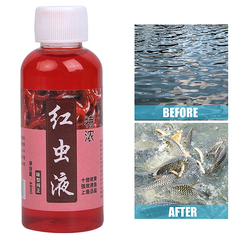 Fish Bait Additive Concentrated Red Worm Liquid High Concentration Fish  Bait Attractant Tackle Food for Trout Cod Carp Bass