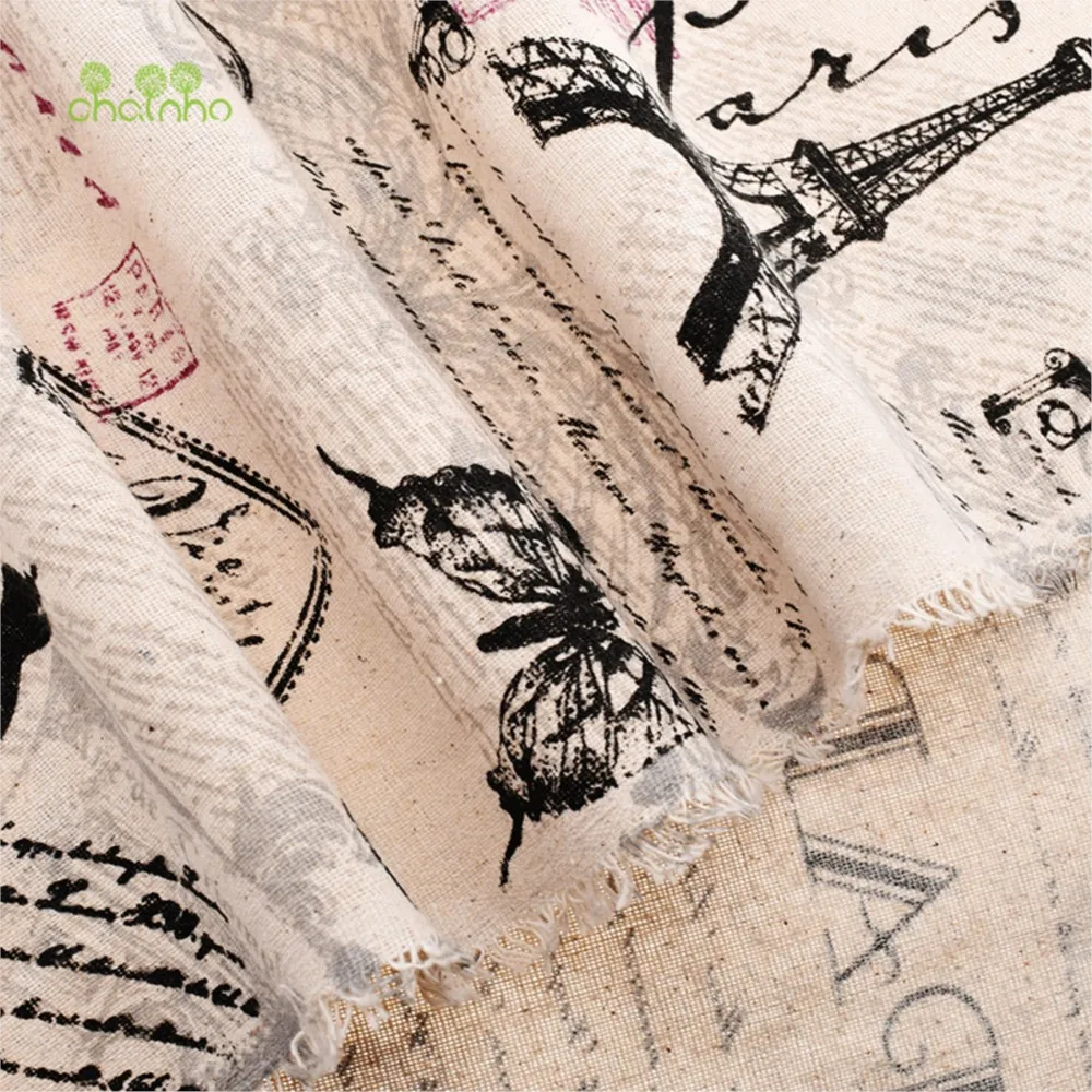 Printed Cotton Linen Fabric 2 Kinds Size cotton craft fabric,cotton fabric,craft fabric,fabric material