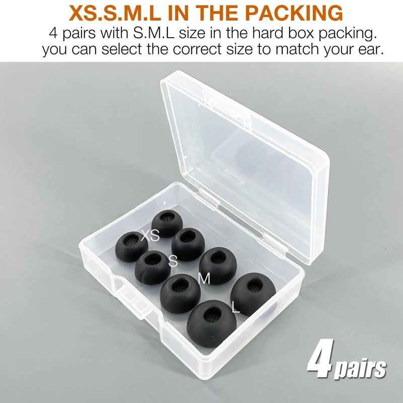 Eartips Replacement for Skullcandy Method 360 ANC Earbuds Earpad * Upgrade with Dust Filter * 4 Pairs