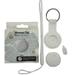 Tideboom Smart Global Positioning Tracker for Kids, Elderly, Pet, and Car Safety (White With case)