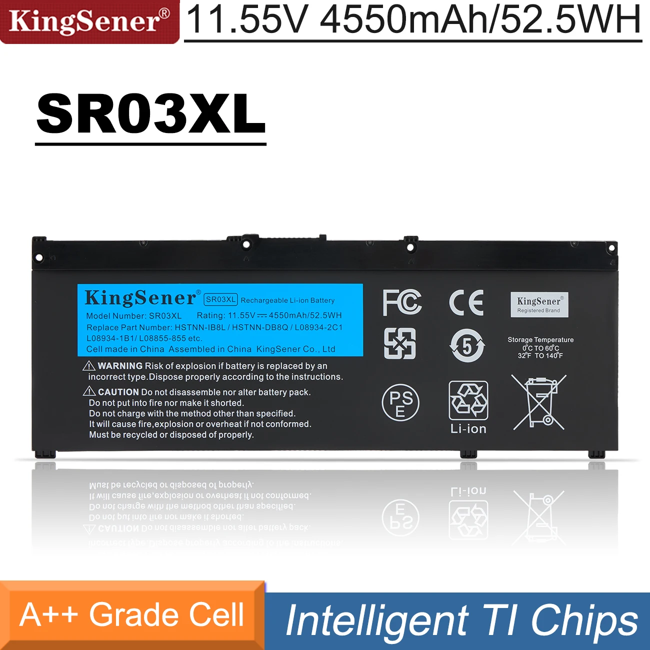 Batteria Kingsener Sr03Xl Per Hp Omen 15-Ce Muslimage Pavilion Gaming Muslimx0006Nt Hstnn-Db8Q L08934-2B1 L08855-855