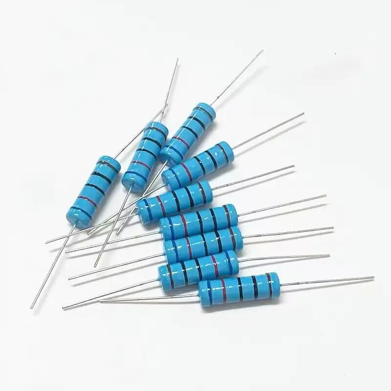 10pcs 5W 0.1R-1M 1% Metal Film Resistor 0.1R 100R 220R 1K 1.5K 2.2K 4.7K 10K 22K 47K 100K