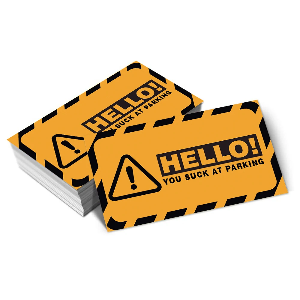 Parking Violation Cards 50pcs 3.5 x 2 inch Funny Parking Violation Cards Funny mini greeting cards gag cards reward punch cards