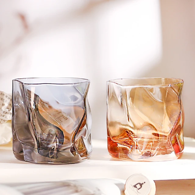 Japanese-Style Origami Cup Glass Drinking Cup Coffee Cup Whiskey Shot Glass  Milk Drink Cup - AliExpress