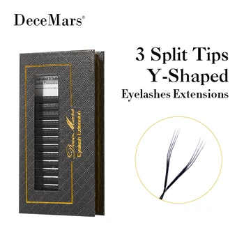 DeceMars 3 분할 팁 Y자형 속눈썹 연장
