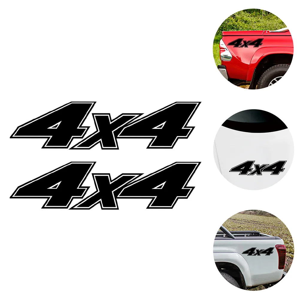

2 Pcs 4x4 Stickers Car Decorative Ornamental Decal for Decorate Tail Auto Automobile Pvc Body
