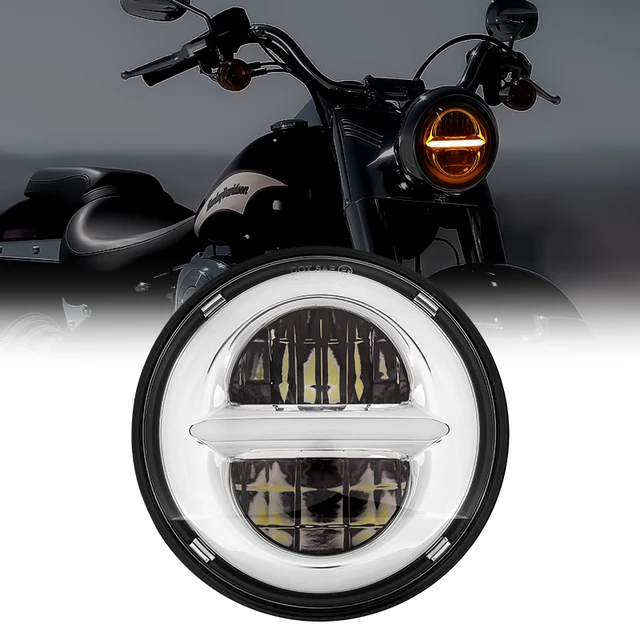 5.75 Inch 45W Hi/Lo Beam Round Projector LED Headlight For Harley Motorcycle