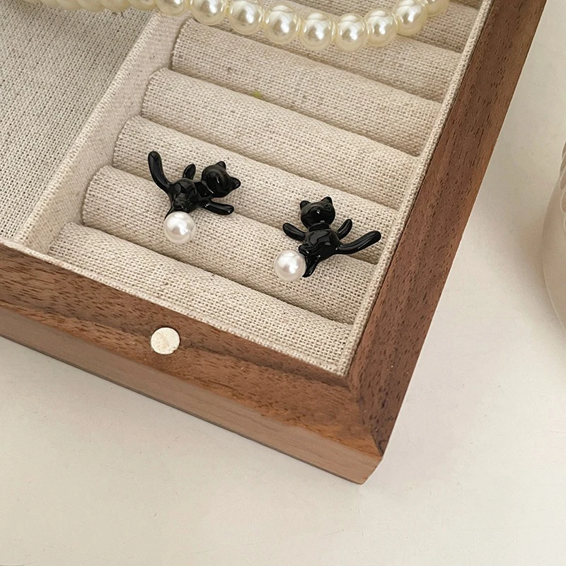 Cute Fish Cat Earrings - Retro Asymmetrical Cartoon Jewelry for Women