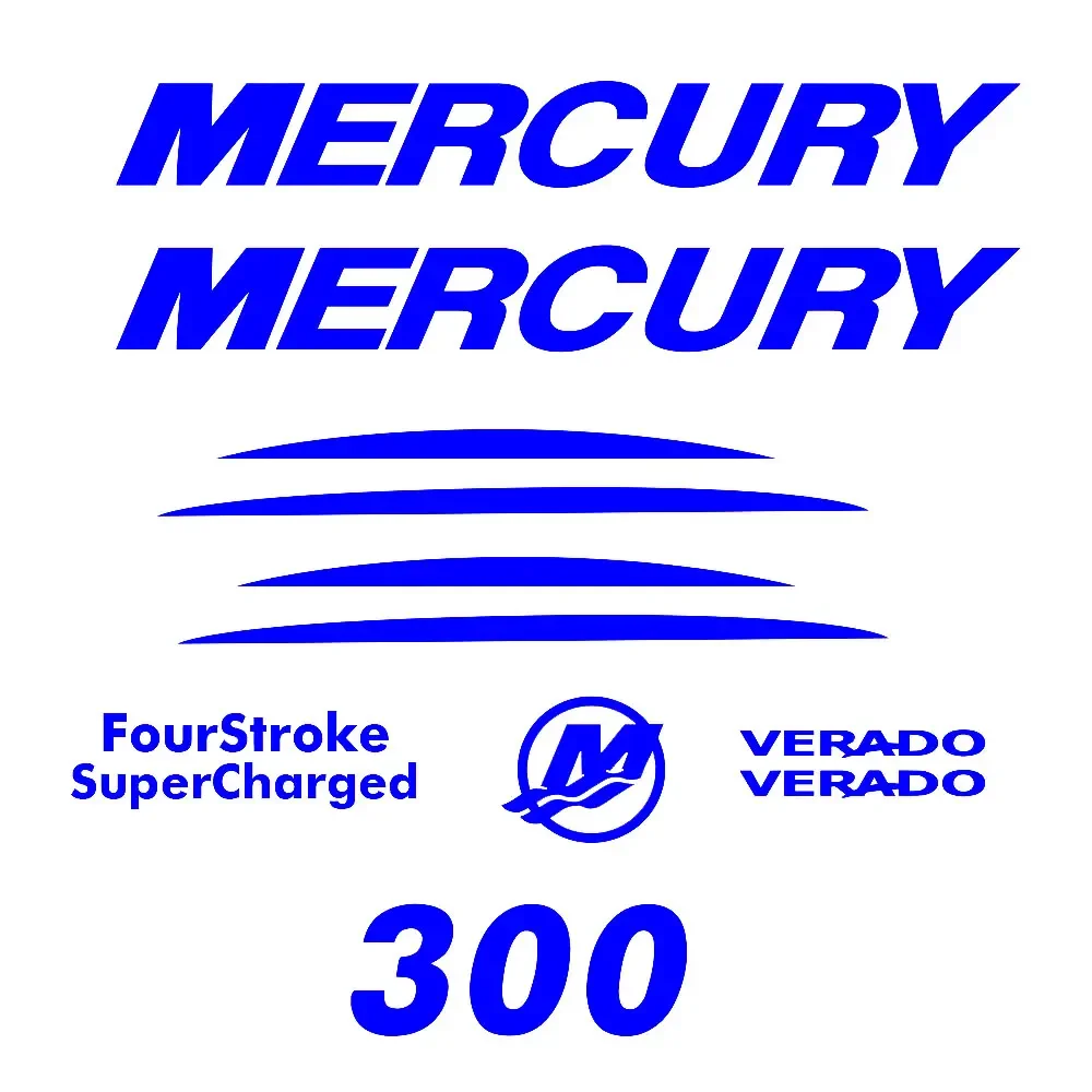 Kit D'autocollants Pour Moteur Mercury 175 CH Verado Super Charger – Neuf