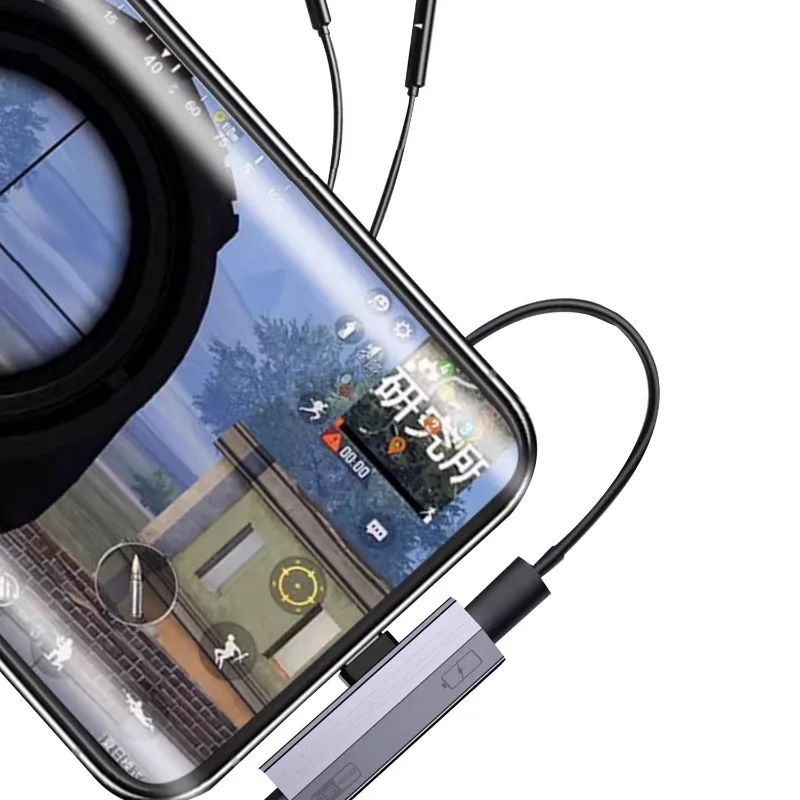 2-in-1 USB Type-C - 3.5mm 이어폰 잭 어댑터 - 아이폰 15 16 17 휴대폰용 10W/100W 고속 충전 오디오 컨버터