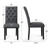 Modern Breathable Linen Fabric Dining Chair for Home/Kitchen/Living Room, Set of 2, 6