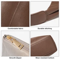 FOXER Women‘s Shoulder Bag Fashion Tote Lady Classic Split Leather+Microfiber Handbag Set Large Casual Hobo Purse Summer Gift - Image 6