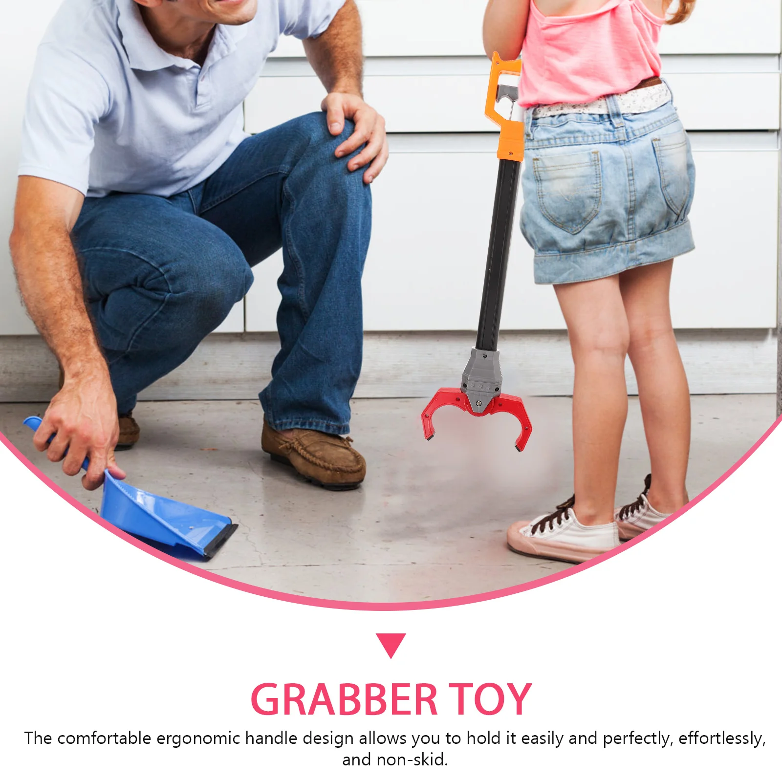 Long Handle Mechanical Arm Toys Grabber Tool Trash Picker Garbage Tongs Picking Clip Outdoor Cleaning Supplies Novelty Gag Toys