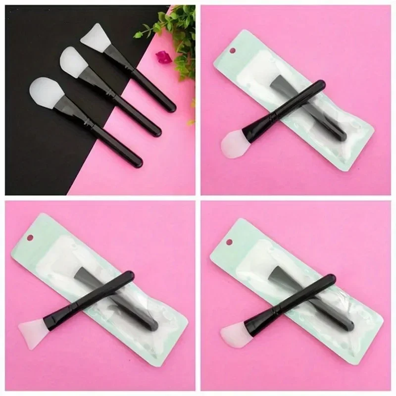 1pc Silicone Mask Brush, Makeup Beauty Brush Handle Diy Soft Head Mask Stick Adjustment Stick Soft Facial Mask Face Care Tool 4