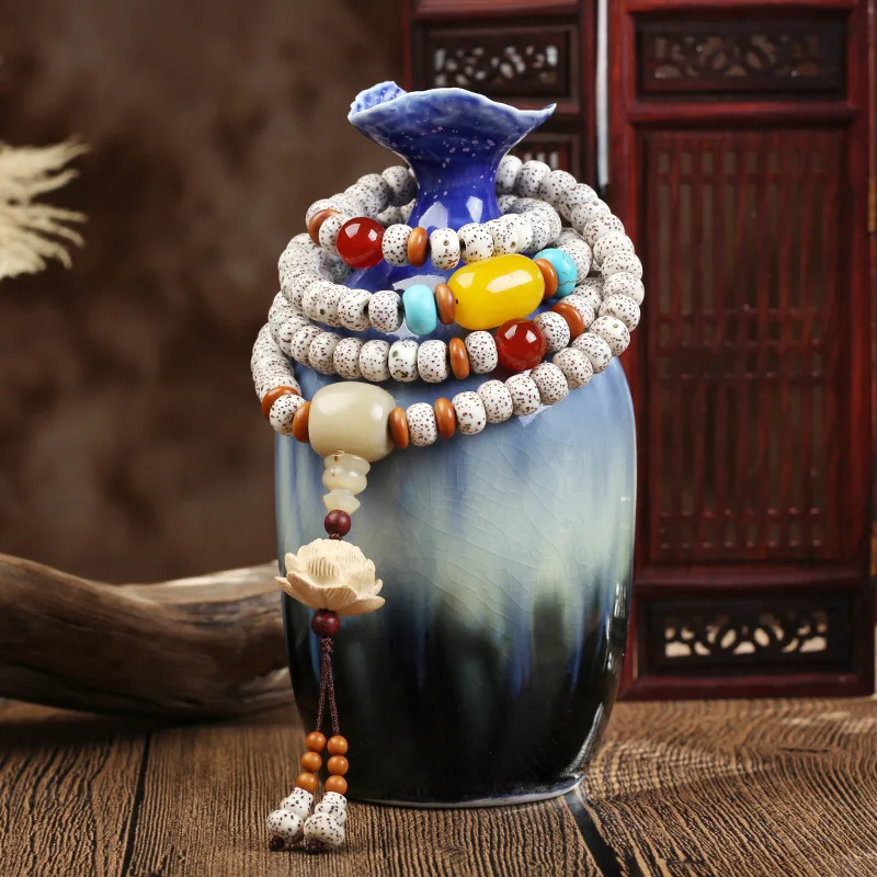 

Authentic Hainan Xingyue Bodhi Bracelet Natural 108 Sweater Chain Ethnic Style Buddha Beads Bracelet