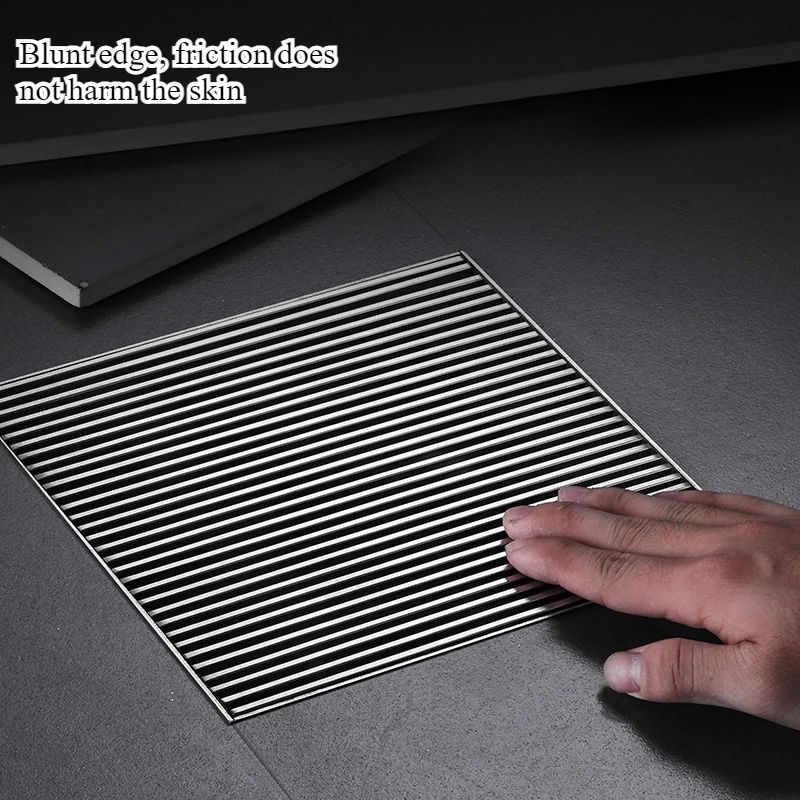 ตะแกรงระบายน้ำสแตนเลส 304 ทรงสี่เหลี่ยม สำหรับภายนอกอาคาร ขนาด 15x15 ซม. ป้องกันกลิ่น สำหรับห้องน้ำและห้องอาบน้ำ 1