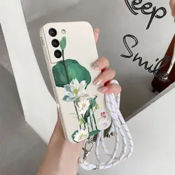 Beautiful Lotus Silicone Phone Case - Elegant and Durable Cover - Galaxy S30Ultra (White)