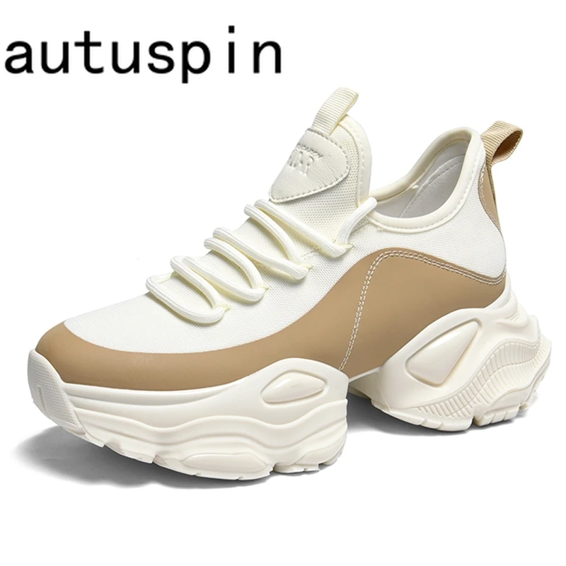 

AUTUSPIN Women Pointed Toe Sneakers Fashion Newest Design Summer Female Casual Sports Shoes Student Platform Sneaker Size 35-40