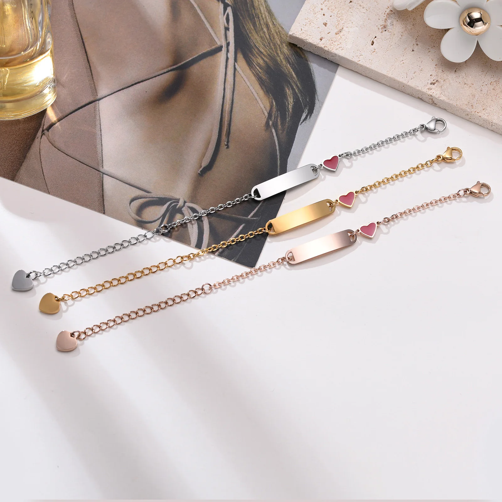 Baby Boy Bracelet Personalized Baby Name Bracelet Gold Engraved