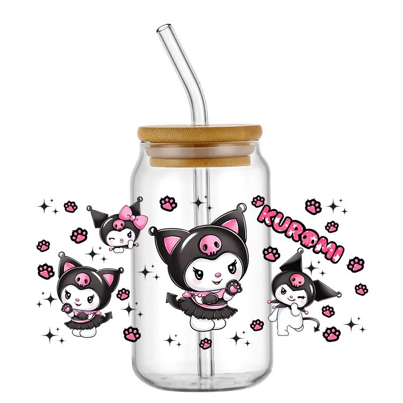 

Japan Cartoon Sanrio Character Pattern UV DTF Transfer Sticker Waterproof Transfers Decals Kulomi For 16oz Glass Cup Wrap