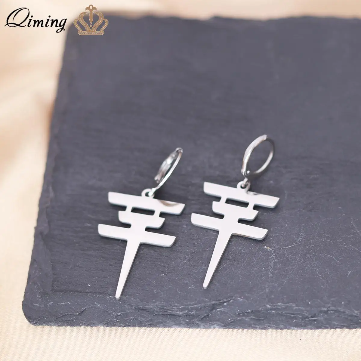 

QIMING Tokyo Hotel Hoop Earrings For Women Men Minimalist Jewelry Ornaments Gift
