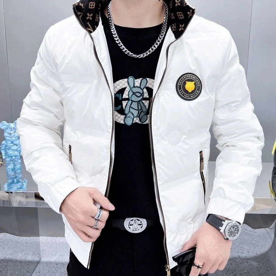

Luxury brand 2023 winter new down jacket trend wash free waterproof men's warm white duck