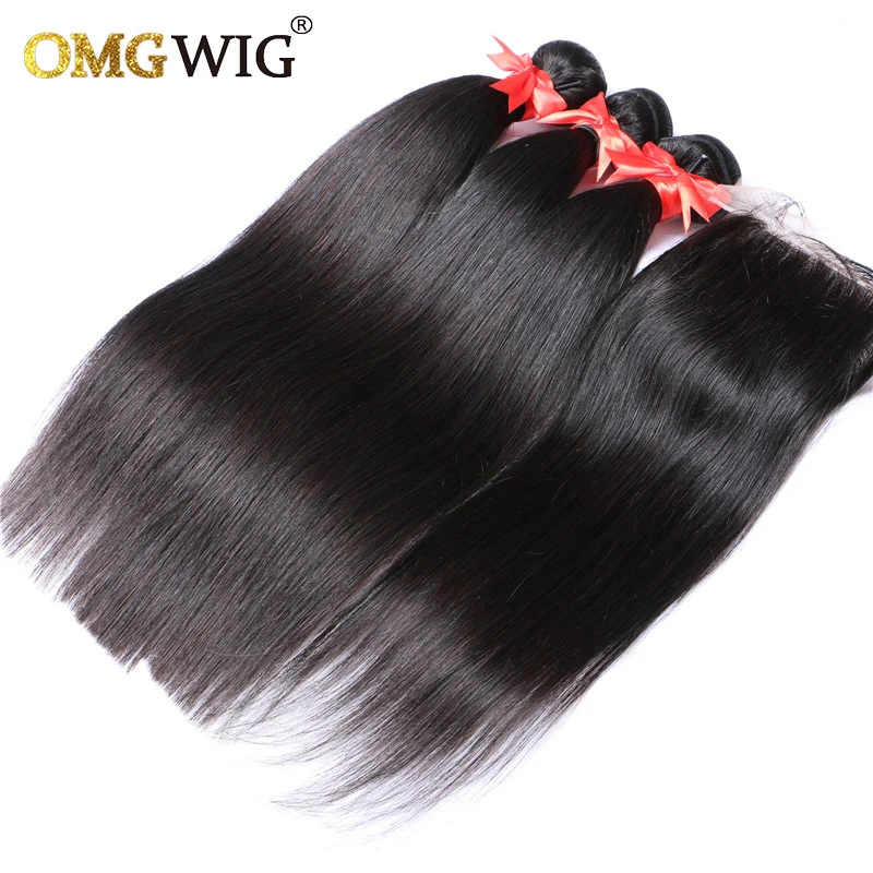 Natural Color Hair Bundles With 13x4 HD Frontal Straight Brazilian Human Hair 13X6 Frontal Brazilian