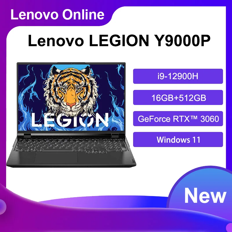 

Original Lenovo Legion Y9000P 2022 16-inch Gaming Laptop 12th Generation Intel Core I9-12900H Windows 11 16G 512G SSD RTX™ 3060