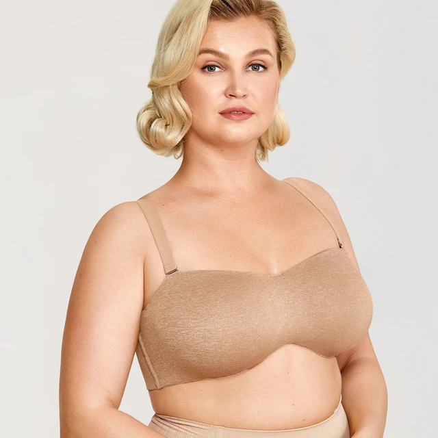 Low-Coverage Convertible Strapless Underwire Bra for Women