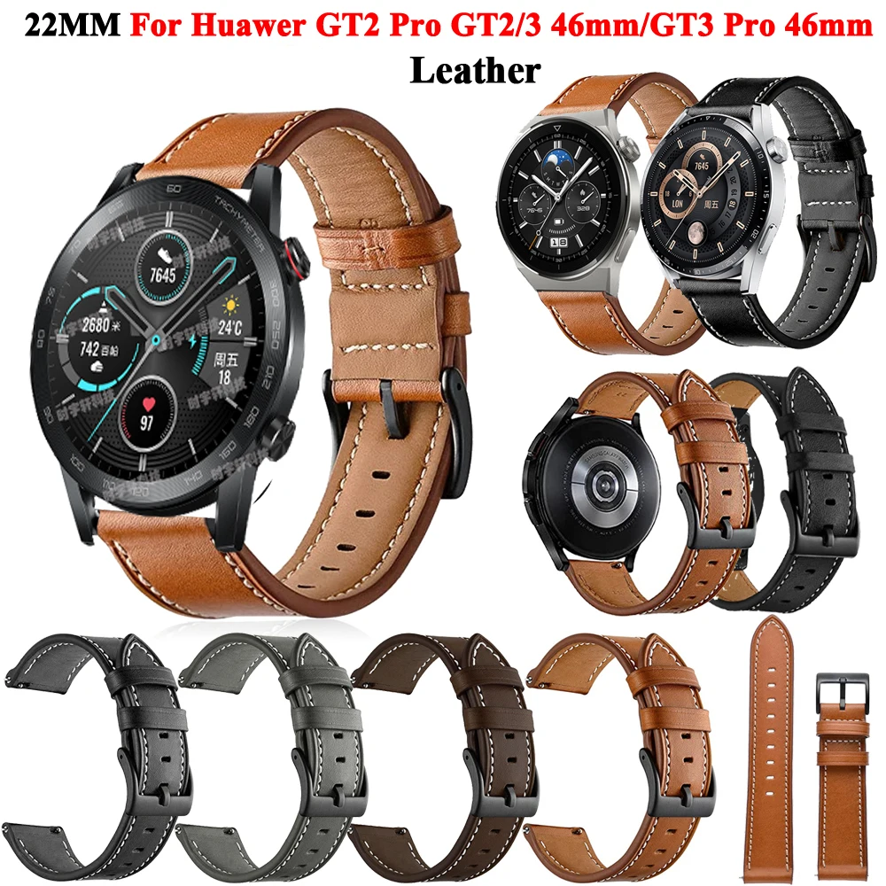 Premium Leather Sports Watch Band - Stylish Accessory Bracelet, 22mm