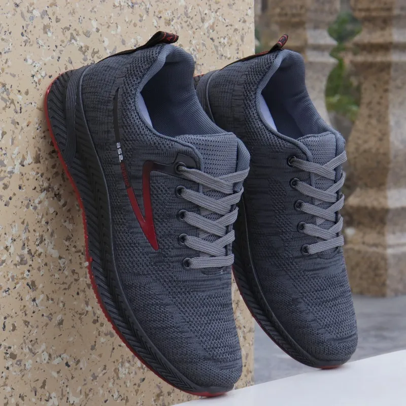 Men Vulcanized Shoes Spring Autumn Sports Mesh Breathable Men's Shoes Casual Work Jogging Men's Vulcanized Shoes Men Sports Shoe 2