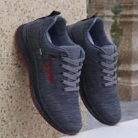 Men Vulcanized Shoes Spring Autumn Sports Mesh Breathable Men's Shoes Casual Work Jogging Men's Vulcanized Shoes Men Sports Shoe 2