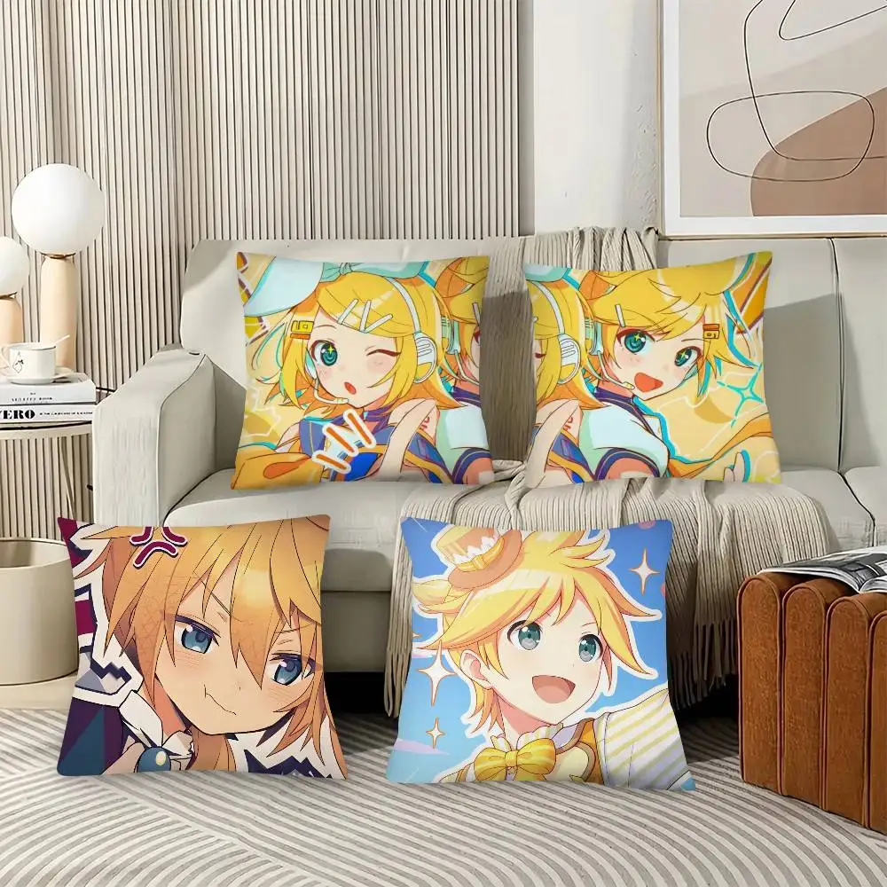Vocaloid Singer Rin and Len Stylish Pillowcase for Bedroom and Sofa Decor