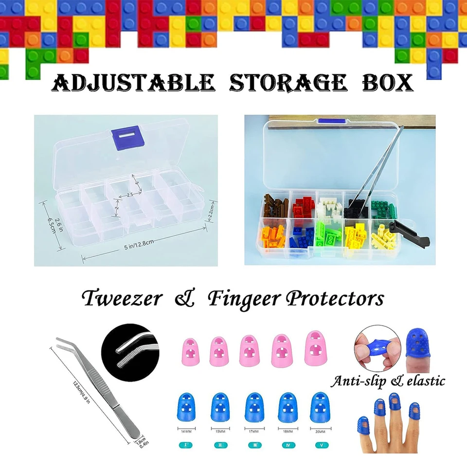 Kit Attrezzi Per Blocchi Costruzione 4 In 1 – Separatore, Pinze E Martello – Compatibile Mattoncini Tecnici