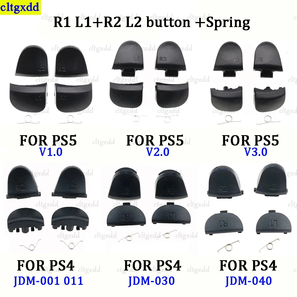 

cltgxdd 1 set FOR PS5/PS4 JDM JDS 001 011 030 040 050 055，R1 L1 R2 L2 Button V1.0 V2.0 V3.0Button accessories with springs