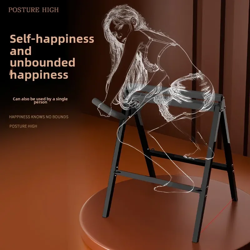 BDSM Sexy Furniture Triangle Trojan Chair Women's Play Props Sex Couple Flirting Toy Stool Self Bondage Bench Unshakable Bondage