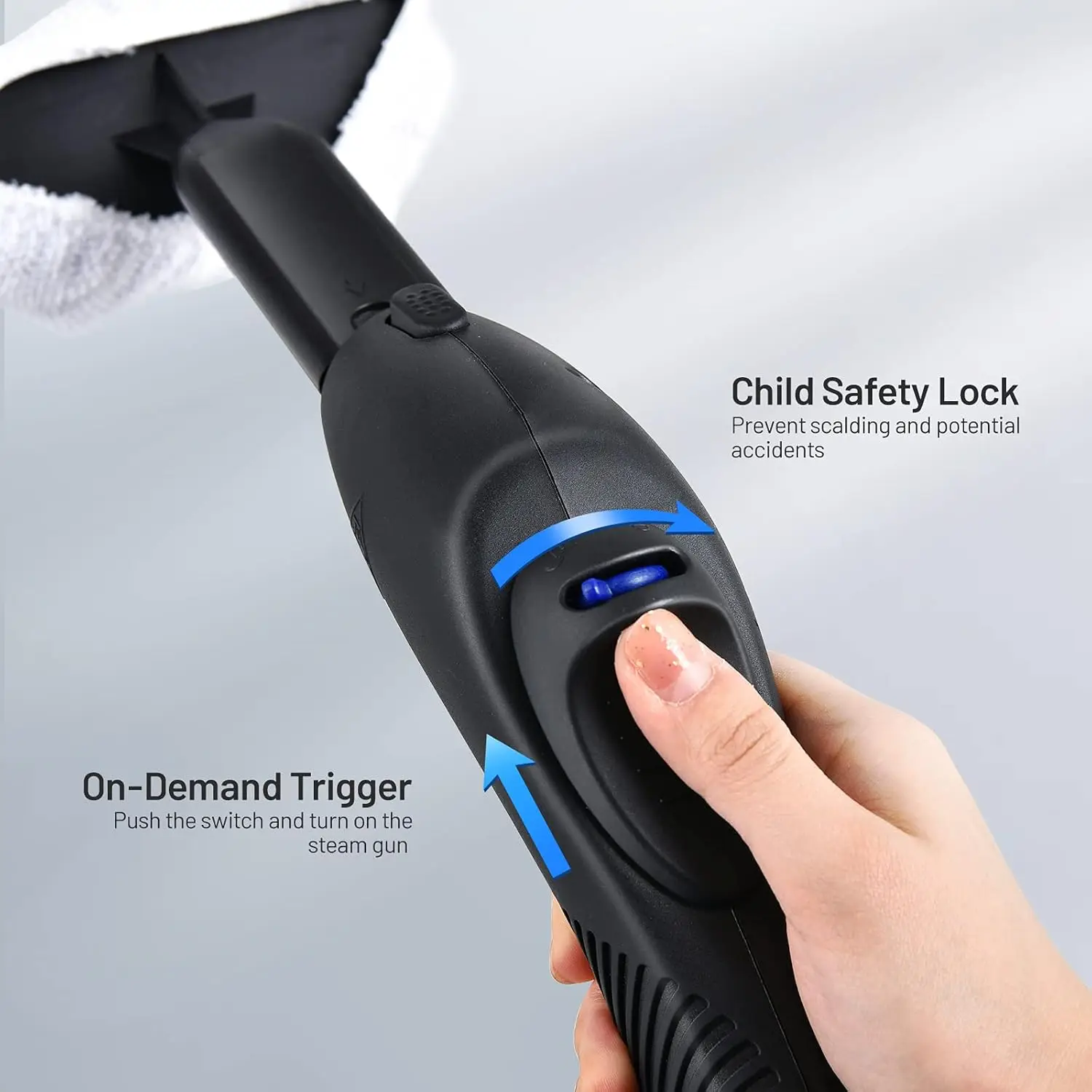 Steam Cleaner, Heavy Duty Household Steamer w/ 19 Accessories, 1.5L Tank & 13ft Power Cord, Multipurpose Chemical-Free Household 6