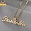THE BLING KING Custom Stainless Steel Name Choker Personalized Heart Letters Pendant Necklace Accessories For Women Jewelry