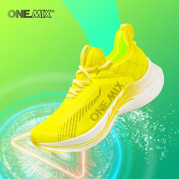 ONEMIX Carbon Fiber Plate Running Shoes Traction Shock Absorption Sneakers Professional Marathon PB Racing Sports Trainers Shoes