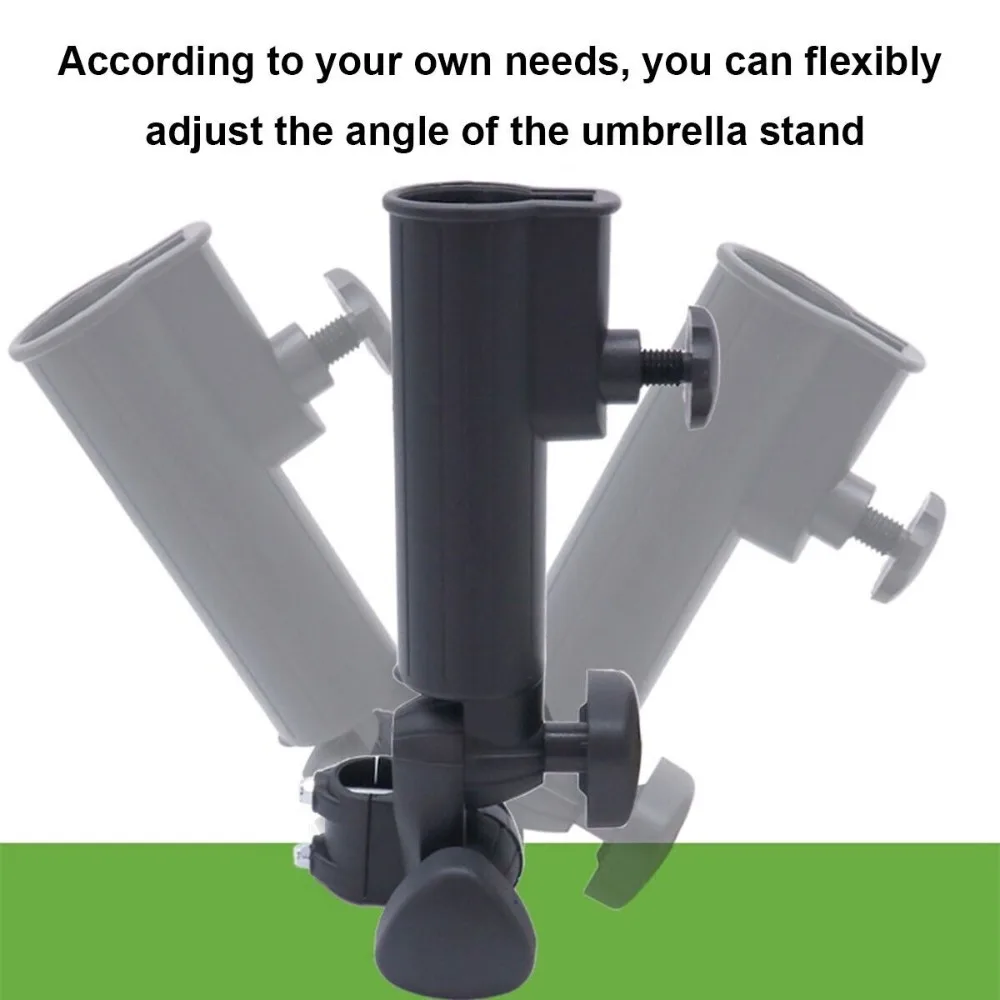 Description Picture 5 of itemNew Plastic Golf Umbrella Holder Accessory Universal Black Trolley Umbrella Clip Adjustable Stand Clamp Golf Accessory