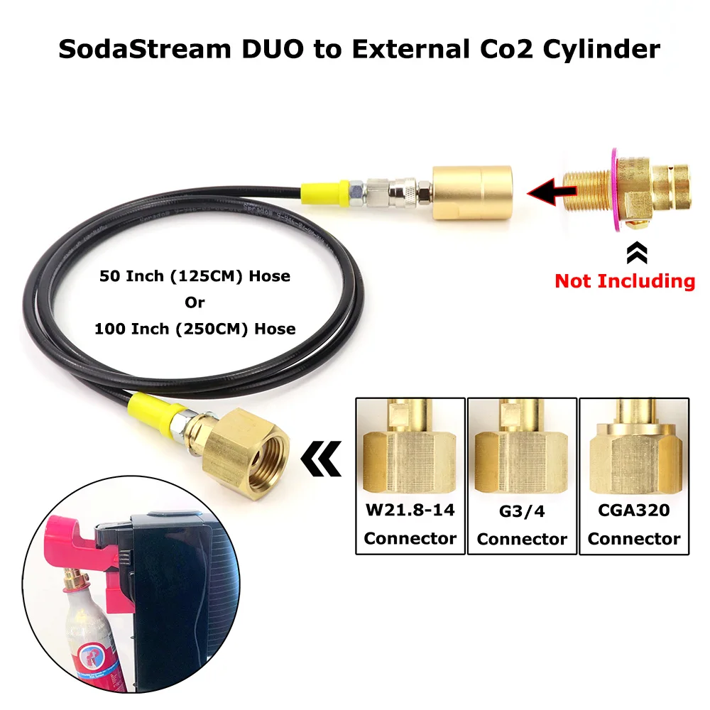 Adapter for Sodastream DUO Soda Machine Quick Connect to External CO2  Adapter Soda Sparkling Water Bubbler Cylinder Bottle - AliExpress