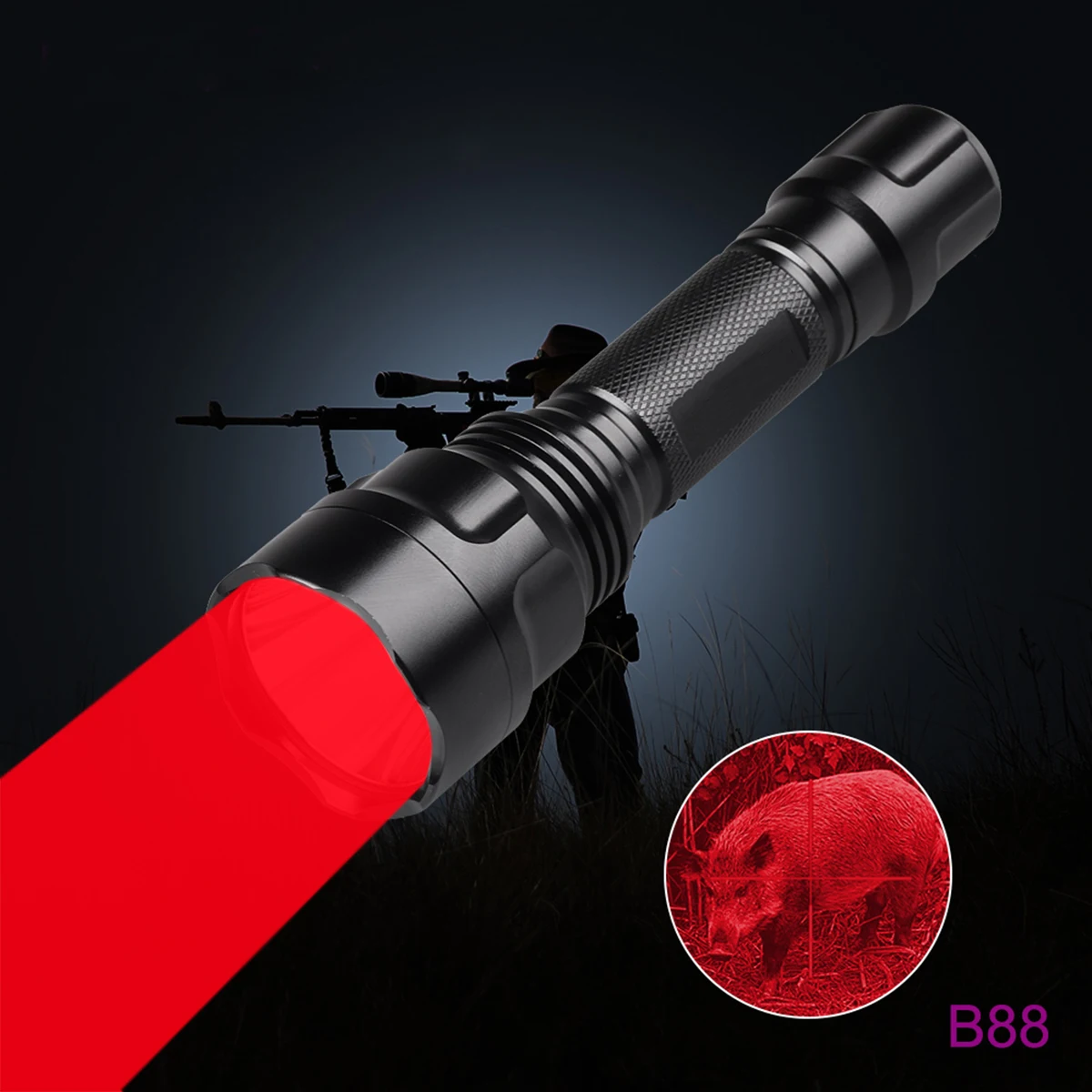 

C8 мощный охотничий фонарь, фонарик для охоты, перезаряжаемый светодиодный фонарик, профессиональный 1000 люмен, тактический фонарик, водонепроницаемый